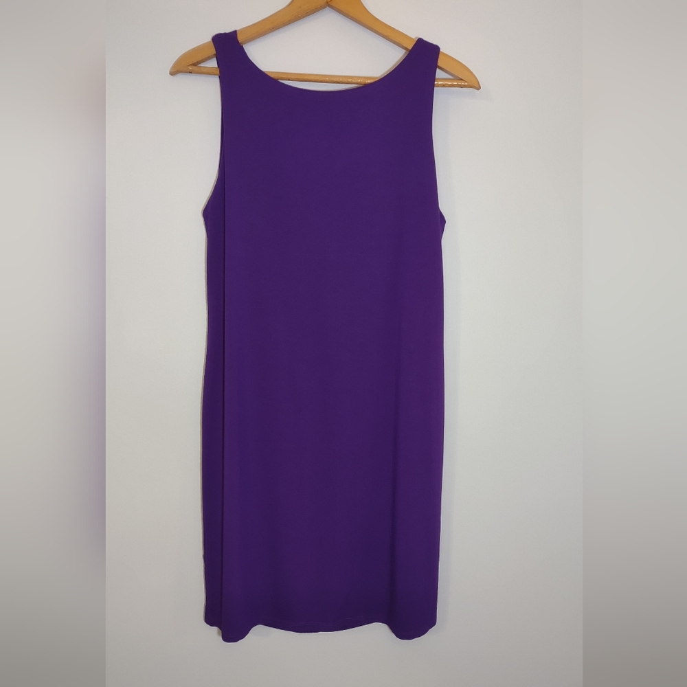 Eileen Fisher Women's Sz MP Purple Sleeveless Dress